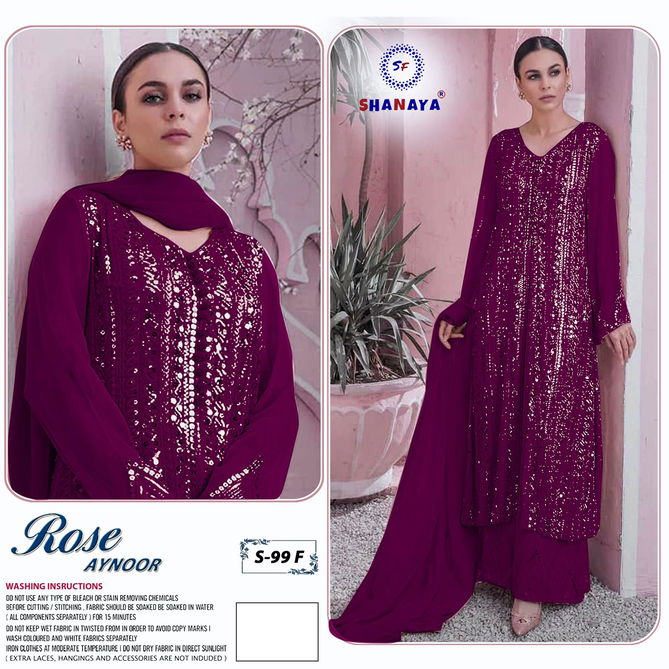 Shanaya Rose Aynoor S 99 Edition Heavy Festive Wear Georgette Pakistani Salwar Kameez Collection